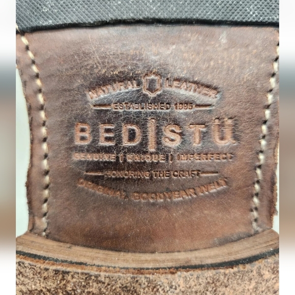 Bed Stu Cobbler Series Men Sz 8 Oxford Wingtip Brown Leather Vegetable Tanned - Picture 13 of 14